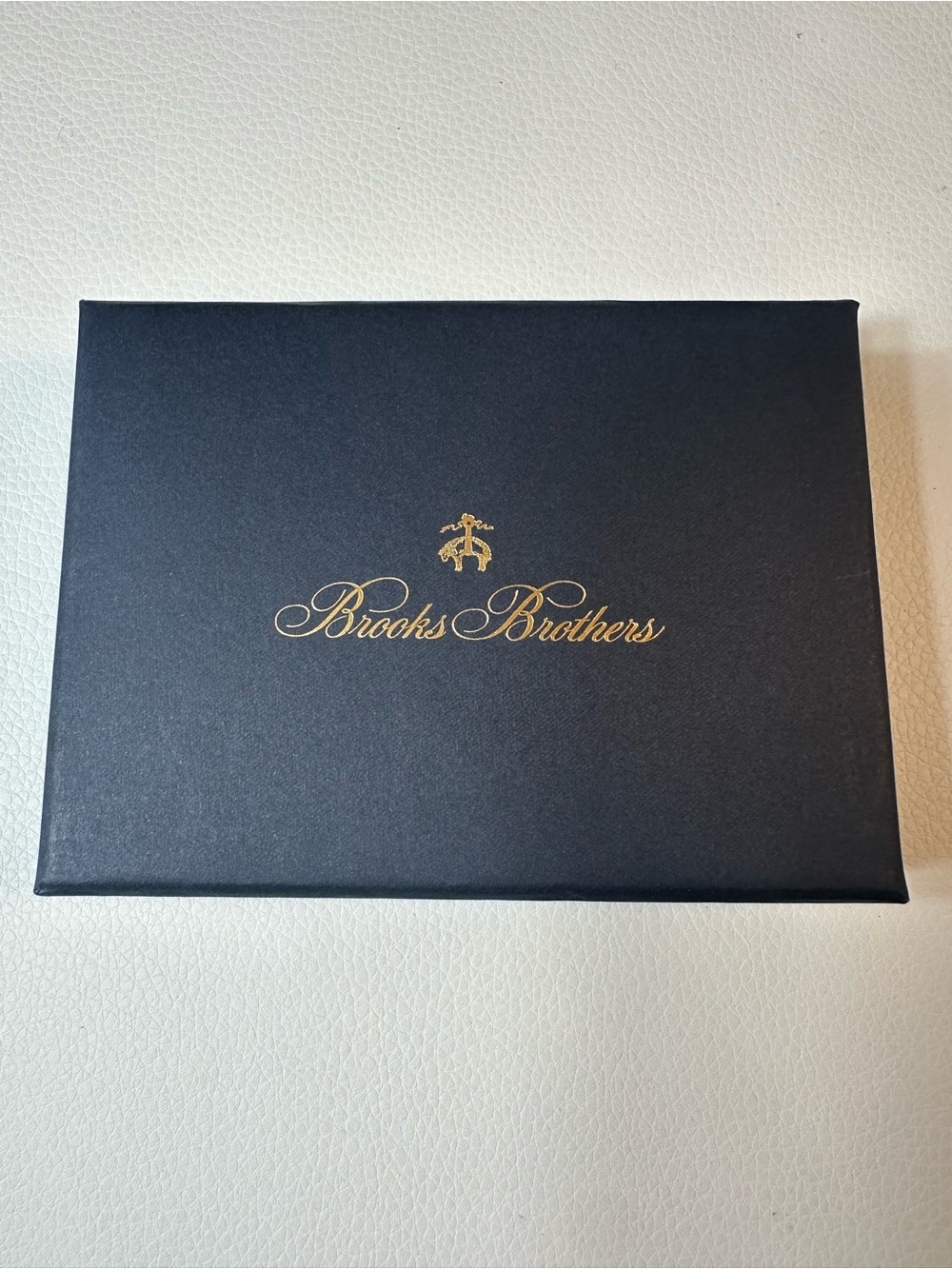 NEW Men’s Brooks Brothers Navy Blue Textured Leather Card Case/Wallet - Picture 5 of 7